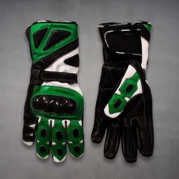 Bravo Green Motorcycle Gloves