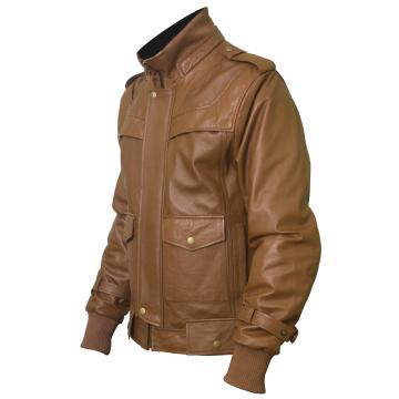 Curious Chocolate Biker Jacket Leather Mens