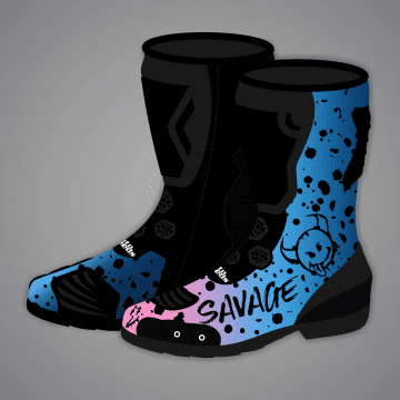 Fabio Quartararo Motorcycle Track Boots French GP 2024