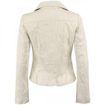 Ladies Crinkle Brando Biker Jacket