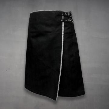 Black And Grey Kilt Leather