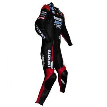 Maverick Vinales Suzuki Black Leather Motorcycle Suit 2016