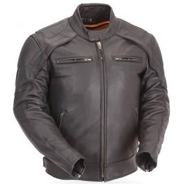 Motorcycle Vented Jacket with Reflective Piping