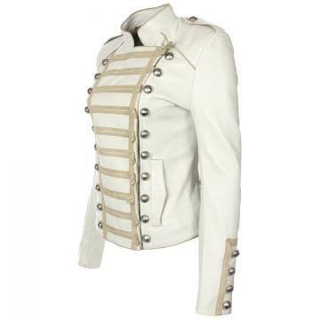 Princess Gothic Leather Jacket White