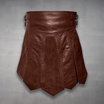 Roman Leather Kilt Brown