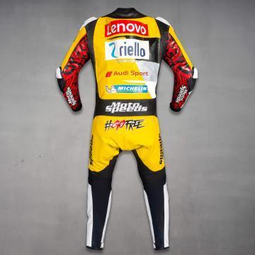 Francesco Bagnaia Ducati GP Misano Yellow Leather Suit 2023