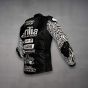 Black And White Motorcycle Jacket Aleix Espargaro Aprilia WT 2022 right side view