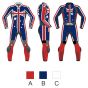 Custom Motorcycle Riding Suits Front, Side & Back Views