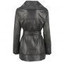 Ladies Leather Duffle Coat