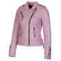 Quilted Leather Jacket Womens Pink 