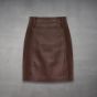 Brown Leather Mini Skirt