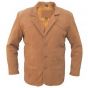 Men Leather Blazer Brown