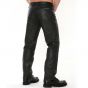 Mens Black Leather Jeans