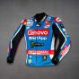 Francesco Bagnaia Ducati Blue Moto Jacket Italain GP 2024 left view