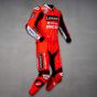 red motorcycle suit