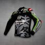 Kawasaki Leather Motorcycle Jacket Jonathan Rea Jerez Test 2022 left view