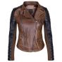 Ladies Jacket Leather Black and Brown