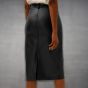 leather midi a line skirt