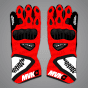 Black Red Motorcycle Gloves