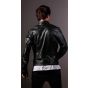 Leather Shirt Jacket Black