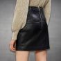 black leather skirt