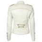 Princess Gothic Leather Jacket White back view