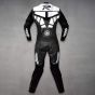 Yamaha R Leather Suit Gun Metal back view