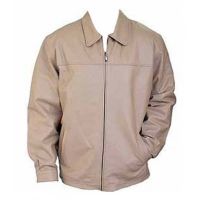 leather jacket beige