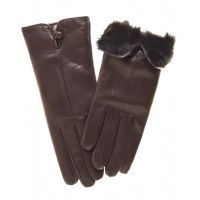 leather fur lined gloves
