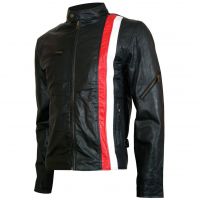 X-Men Cyclops Biker Style Leather Jacket front view